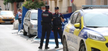 Desplegament dels Mossos d'Esquadra a Sentmenat, on s'investiga el crim. Autor: ACN.
