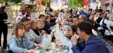 Sopar de festa major del barri de la Concòrdia. Autor: cedida.