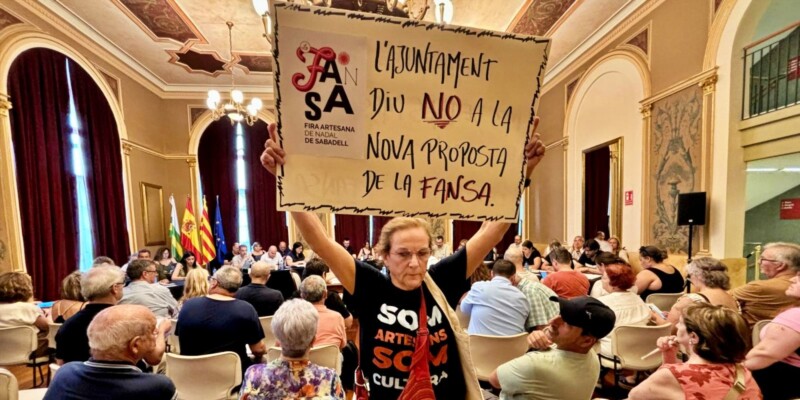 Mercè Vega, impulsora de la FANSA, ha portat la seva reivindicacio al ple del Principal. Autor: J.d.A. 
