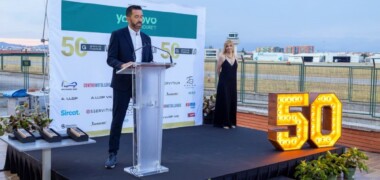 Jaume Llop, president del Gremi de Mobilitat, durant la celebració del 50è aniversari de l'entitat. Autor: cedida.