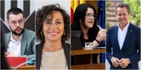 Foto portada: els tinents d'alcaldessa Eloi Cortés, Montse González, Mar Molina i Lluís Matas.