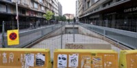 La rampa del Passeig Manresa, que serà la sortida del futur aparcament unificat. Autor: D.Jiménez.