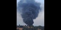 Foto portada: una de les imatges de l'incendi. Font: @antiradarcatalà via X.